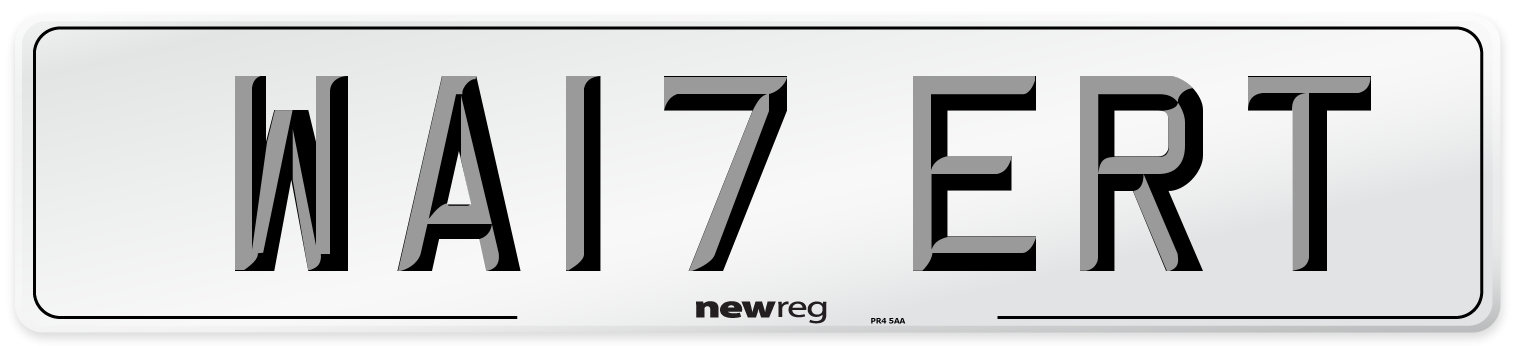 WA17 ERT Number Plate from New Reg